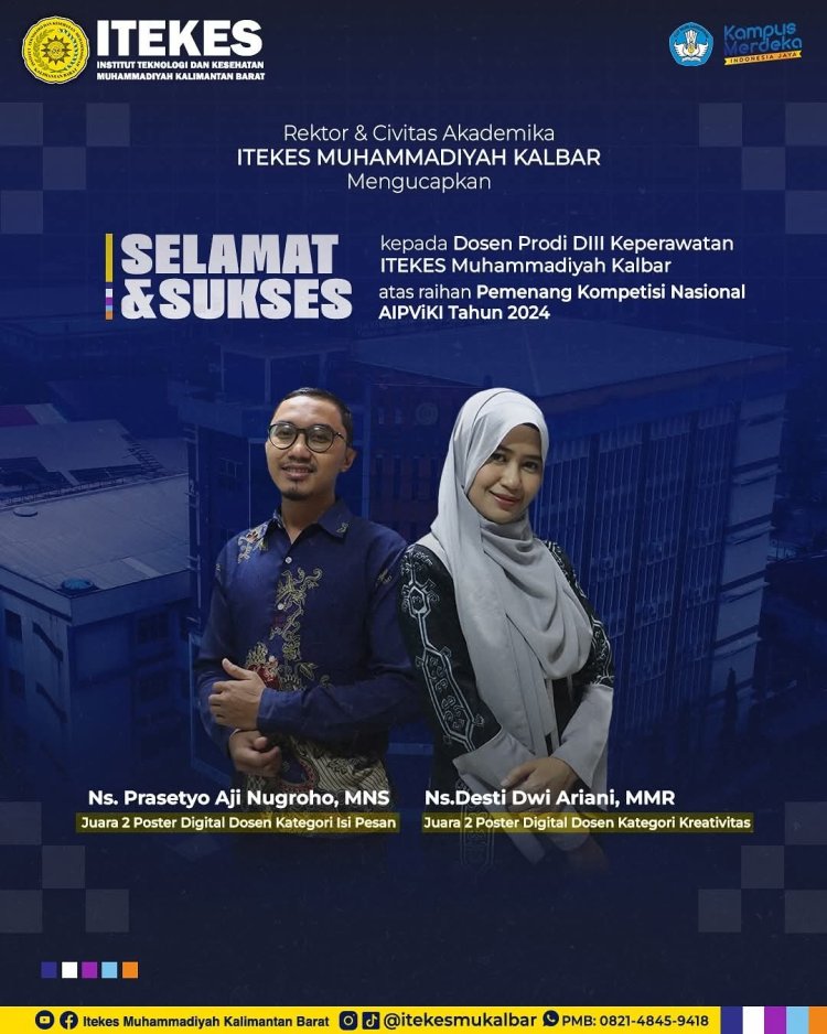 DOSEN PRODI DIII KEPERAWATAN  RAIH PRESTASI PADA KOMPETISI NASIONAL AIPVIKI 2024